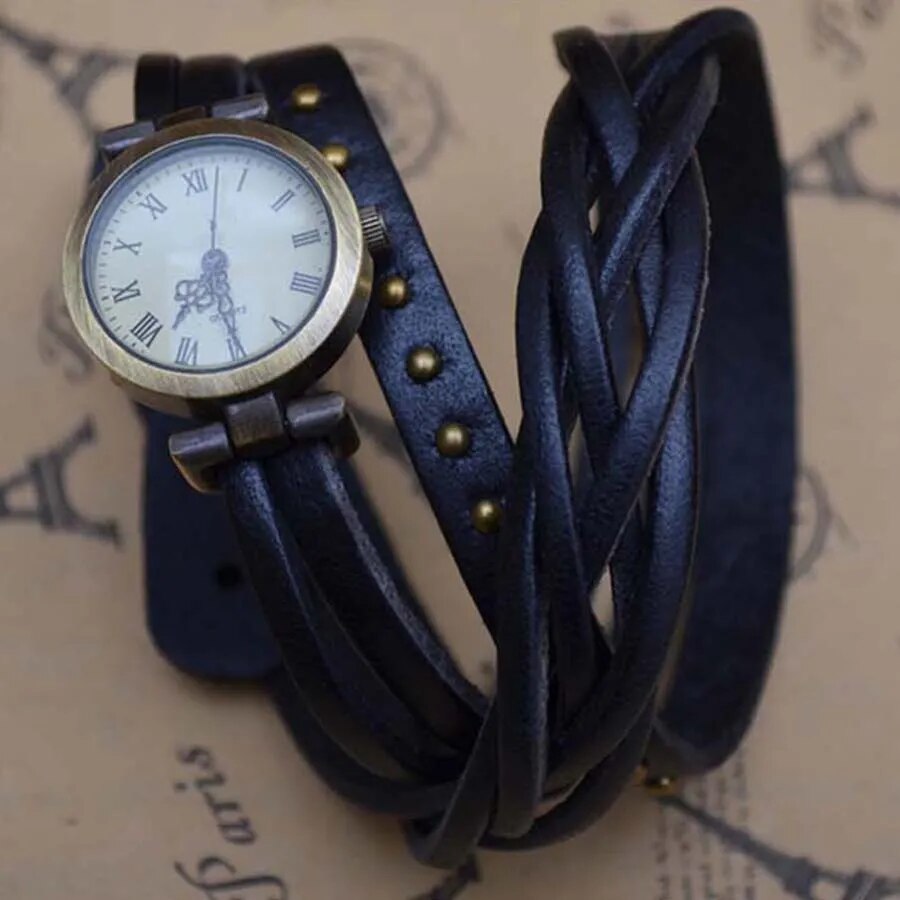 Weave Braid Women Leather Strap Watch