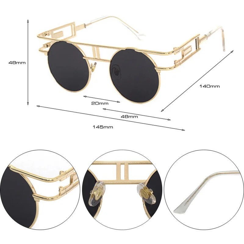 Fashion Women Metal Frame Sunglasses