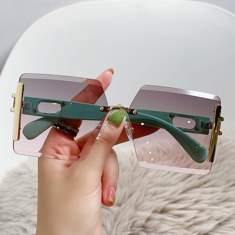 Face Slimming Square Frame Sunglasses Fashion Sunglasses