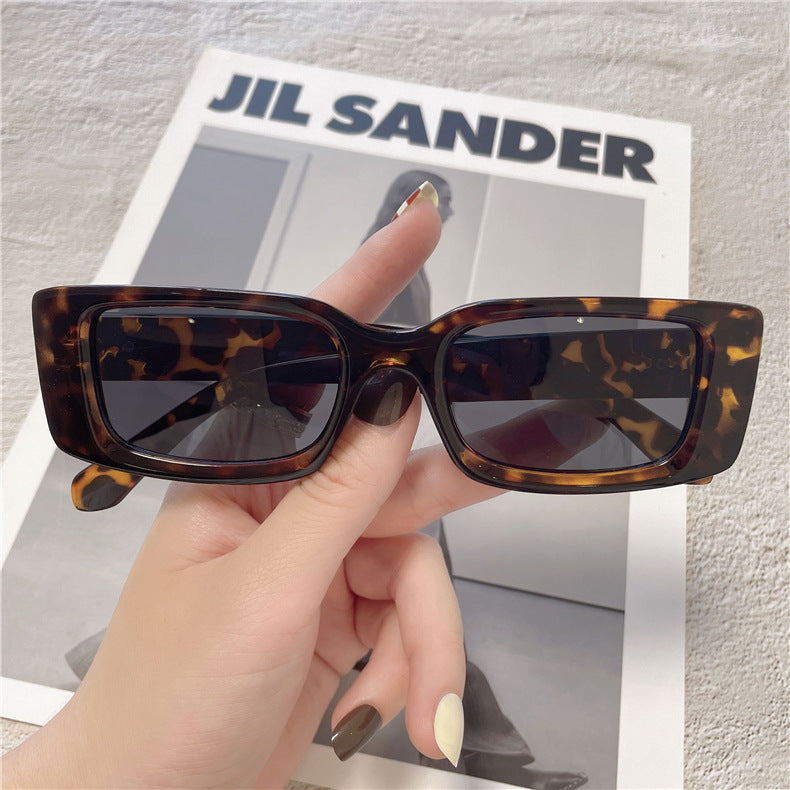 Small Frame Plastic Sunglasses Men's Square Frame Sunglasses Trendy Fashion