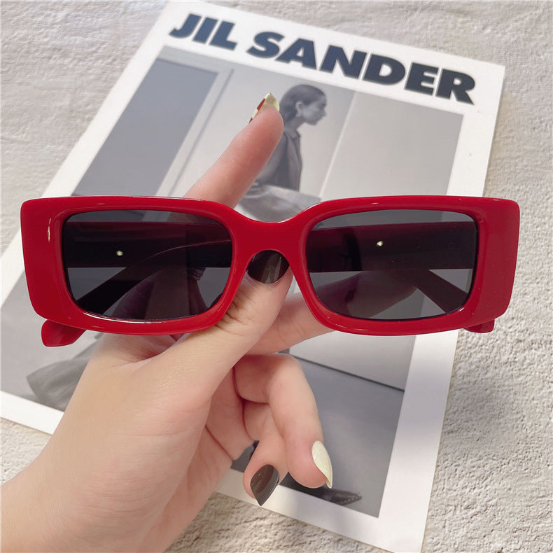 Small Frame Plastic Sunglasses Men's Square Frame Sunglasses Trendy Fashion