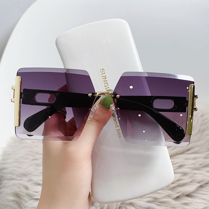 Face Slimming Square Frame Sunglasses Fashion Sunglasses