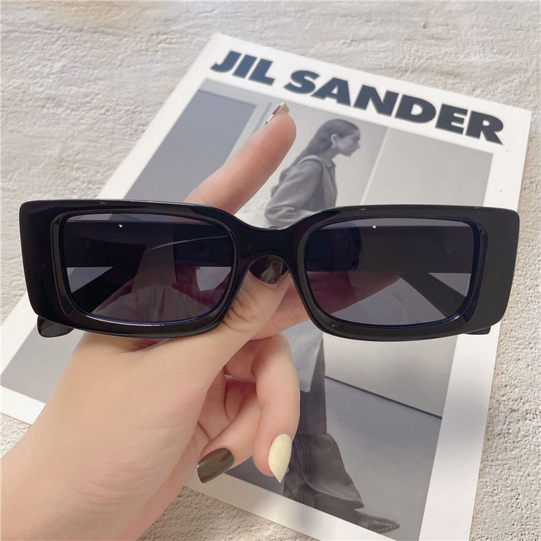 Small Frame Plastic Sunglasses Men's Square Frame Sunglasses Trendy Fashion