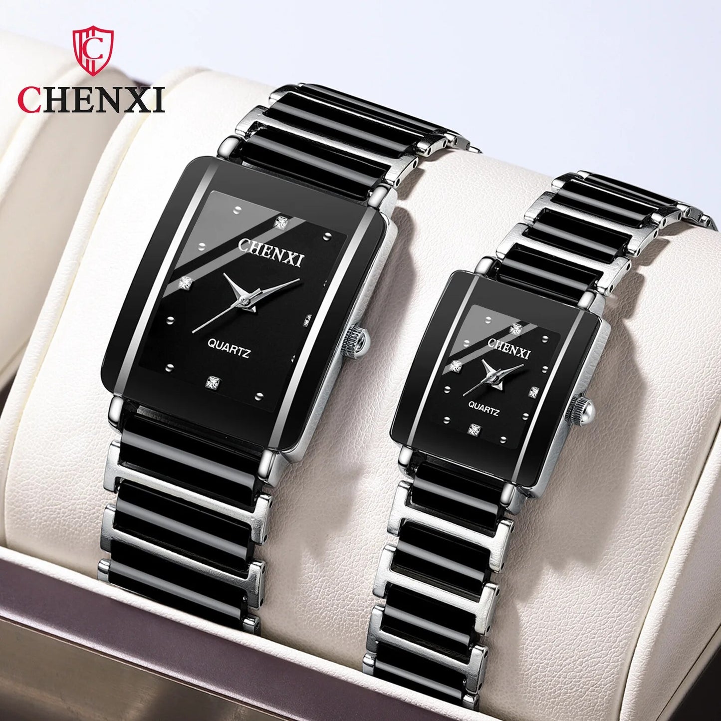 Women Classic Black Ceramics Wristwatch