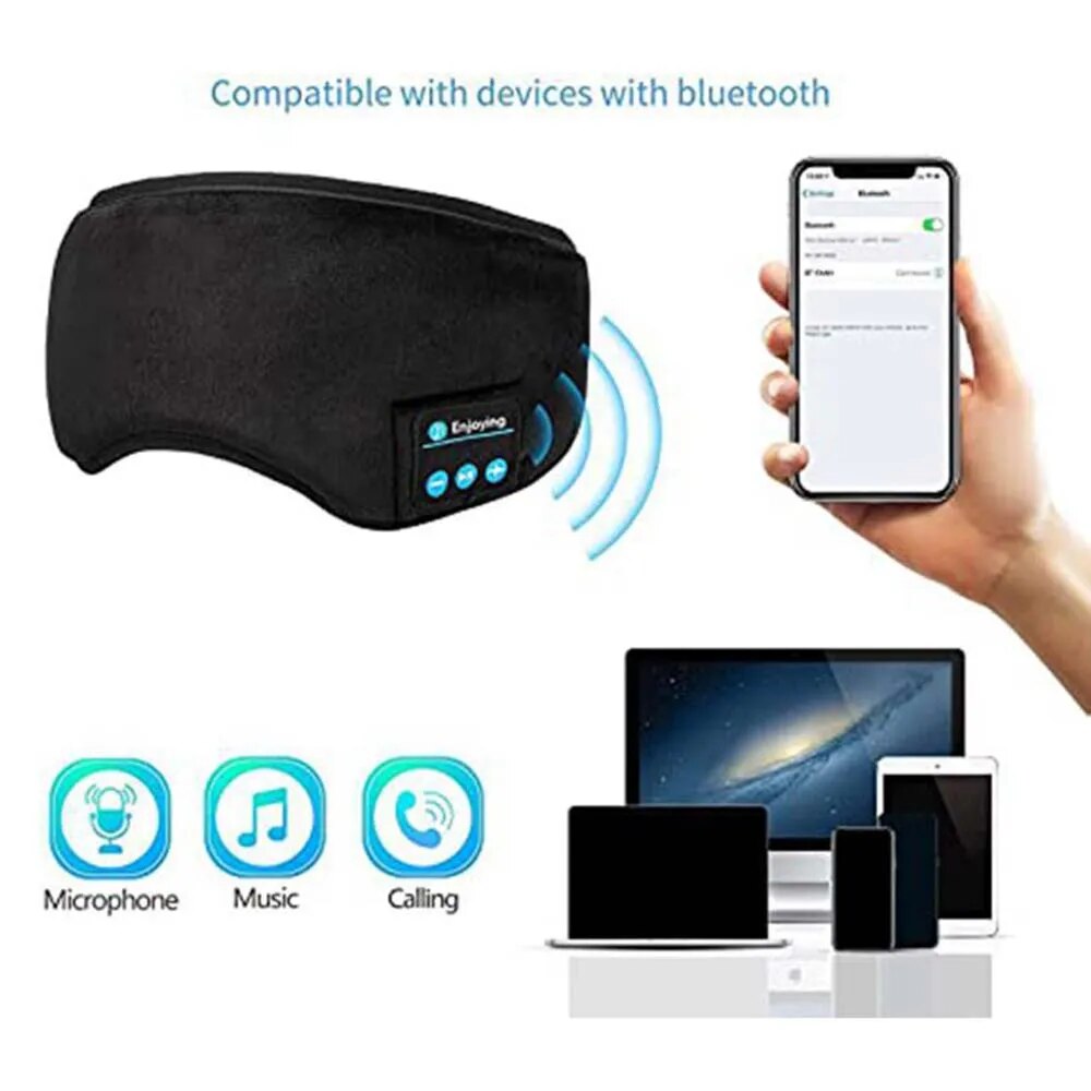 Bluetooth-compatible 5.0 Sleep Mask Headset