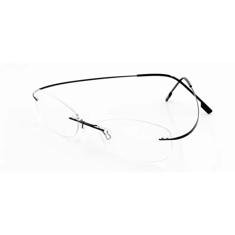 Fashion Titanium Alloy Eyeglass Rimless Eyeglasses Women Cat Eye Glasses