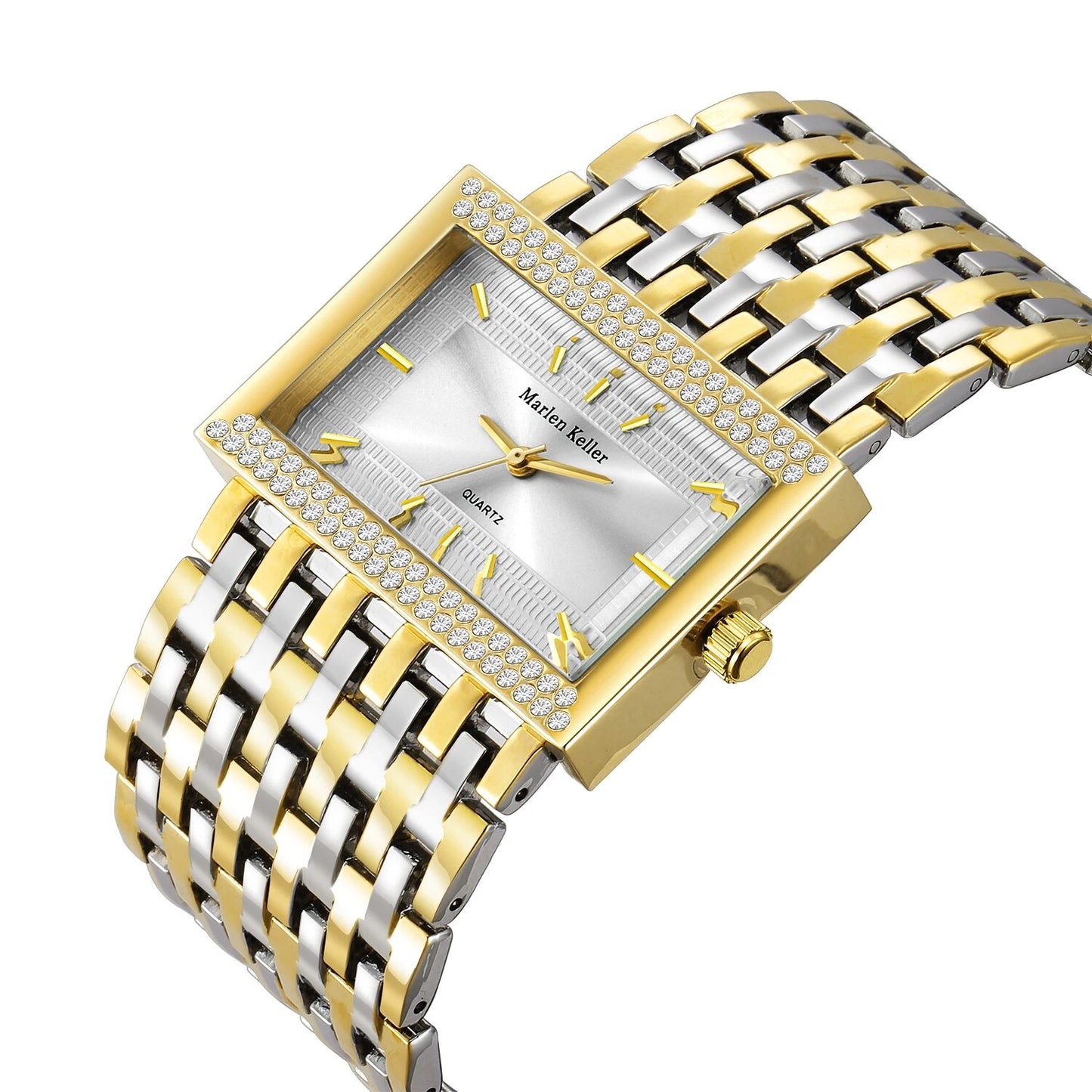 New Stainless Steel Chain Fashion Gold Watch