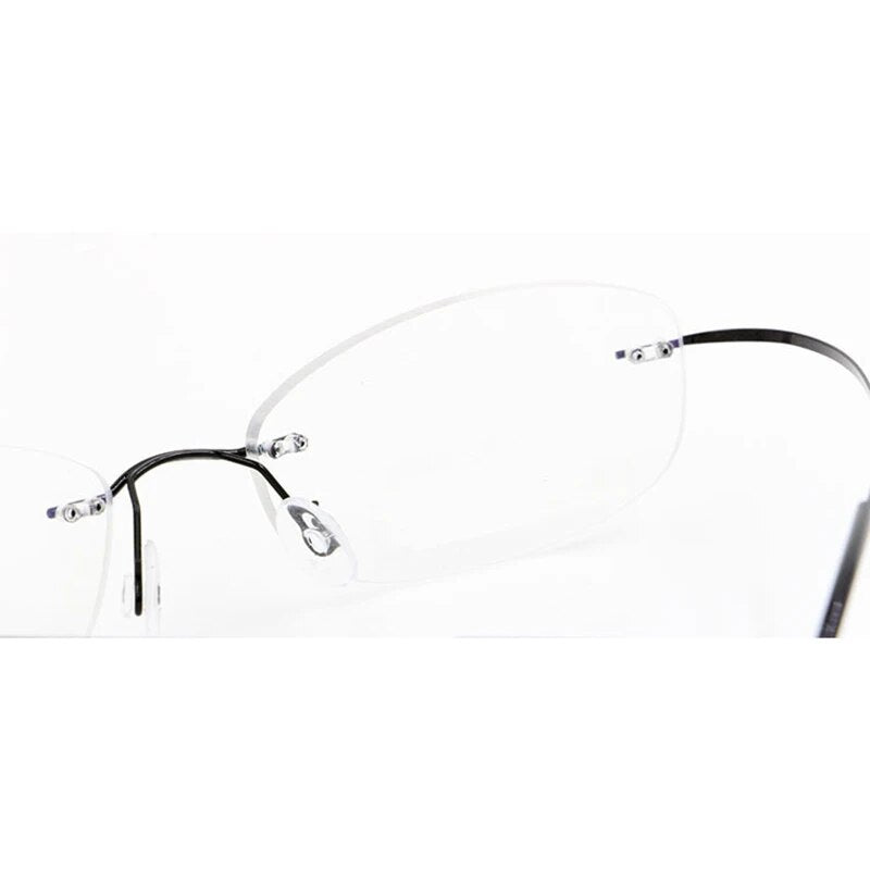 Fashion Titanium Alloy Eyeglass Rimless Eyeglasses Women Cat Eye Glasses