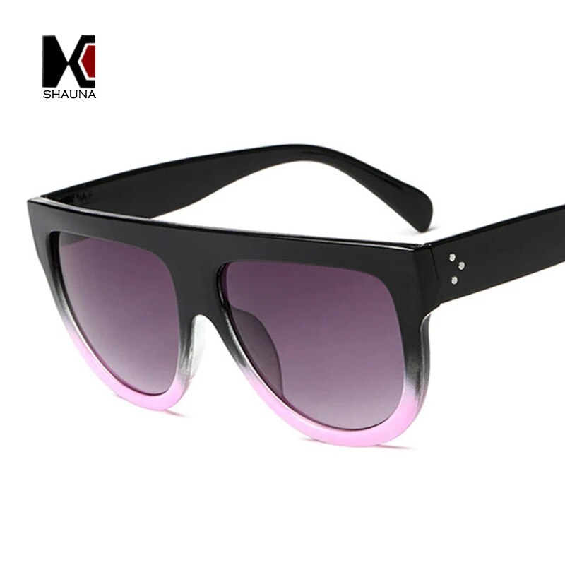 Women Large Gradient Frame Sunglasses