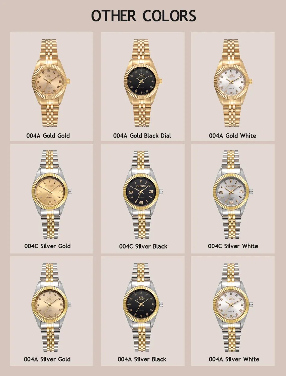 Women Golden & Silver Classic Quartz Watch