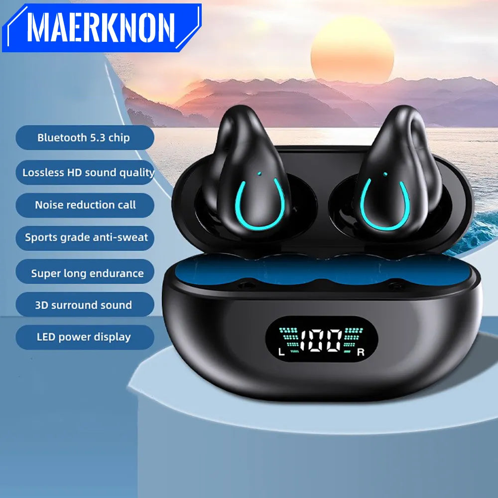 Bluetooth Earphones HiFi Stereo Ear Clip