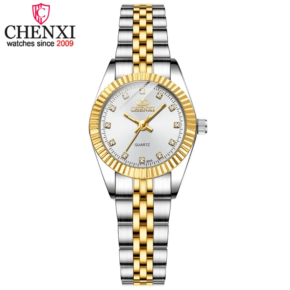 Women Golden & Silver Classic Quartz Watch