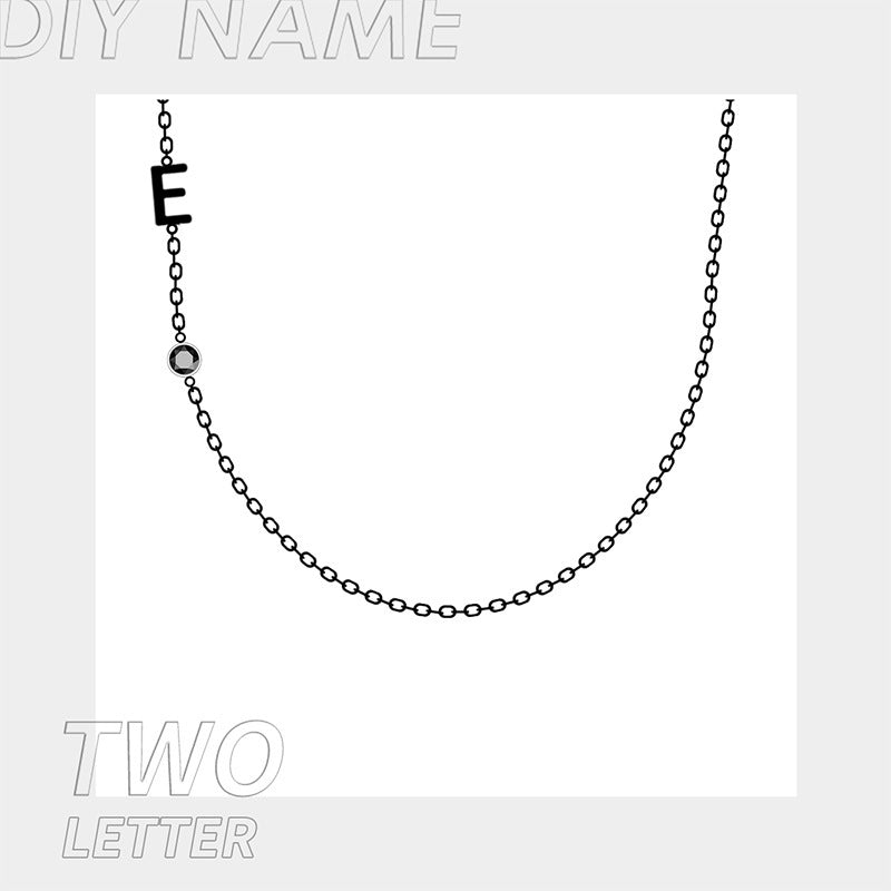 Stainless Steel 26 English Letter Name Necklace