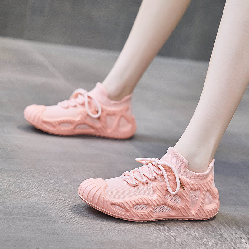 Women's Fashion Fly Knit Thick Sole Sneakers