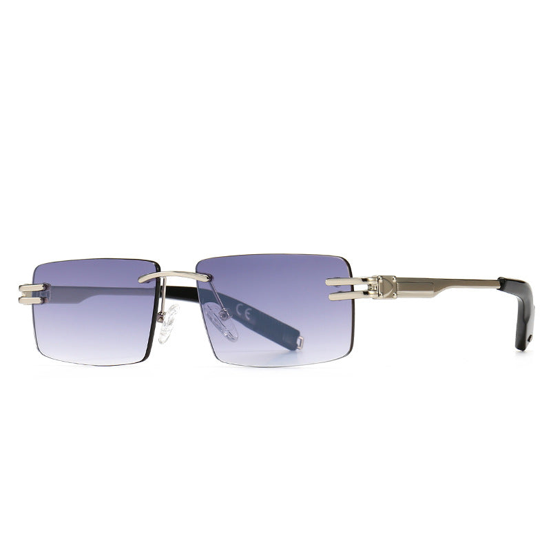 Retro Square Frame Narrow Sunglasses